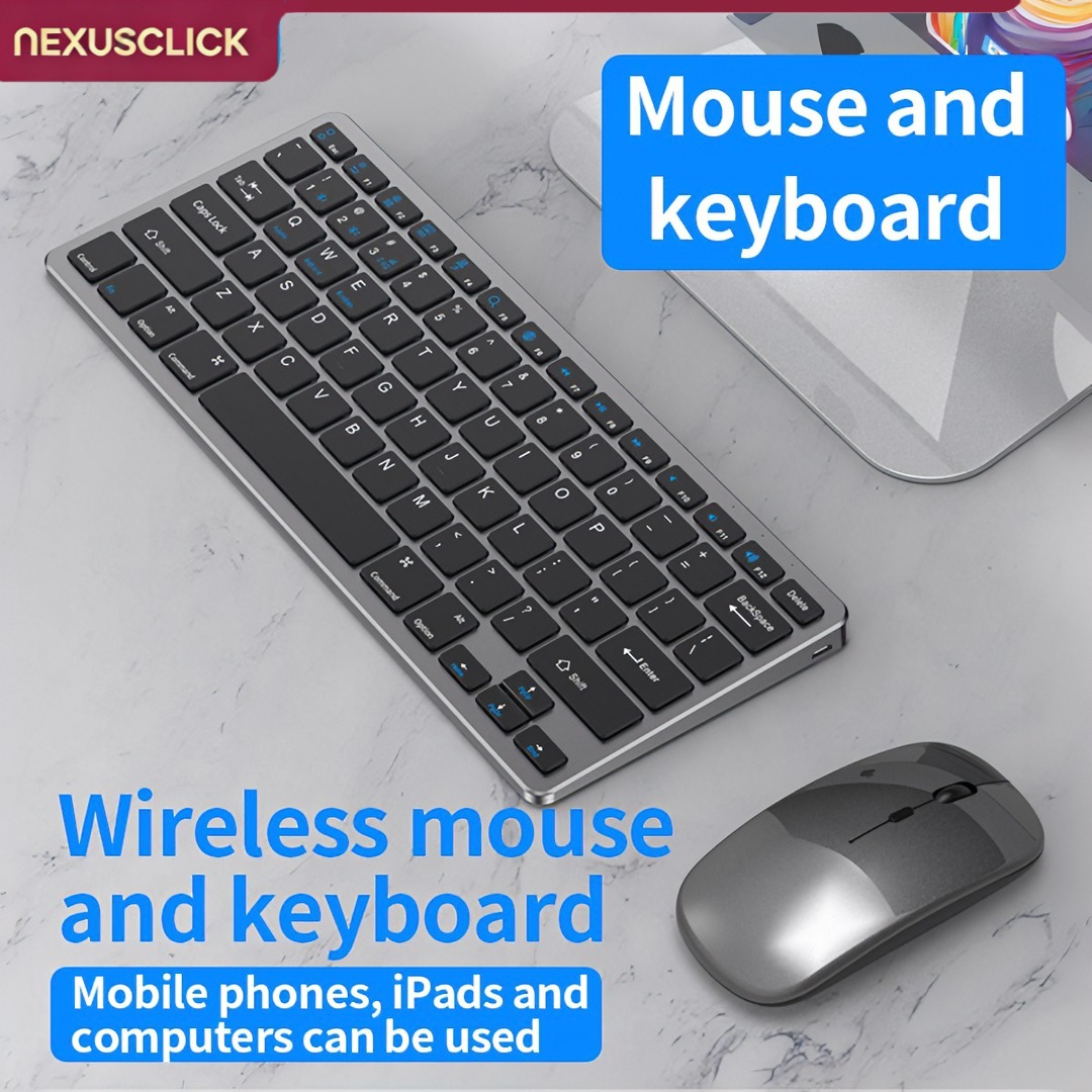 Gaming Keyboard And Mouse Combo Wireless - NexusClick 2.4G Wireless Keyboard Mouse Combo,