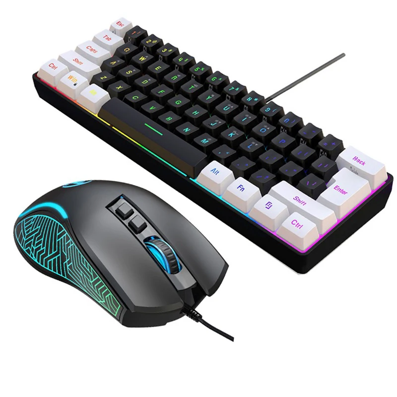 Gaming Keyboard Bundle - Keyboard and Mouse 60% Computer Gaming