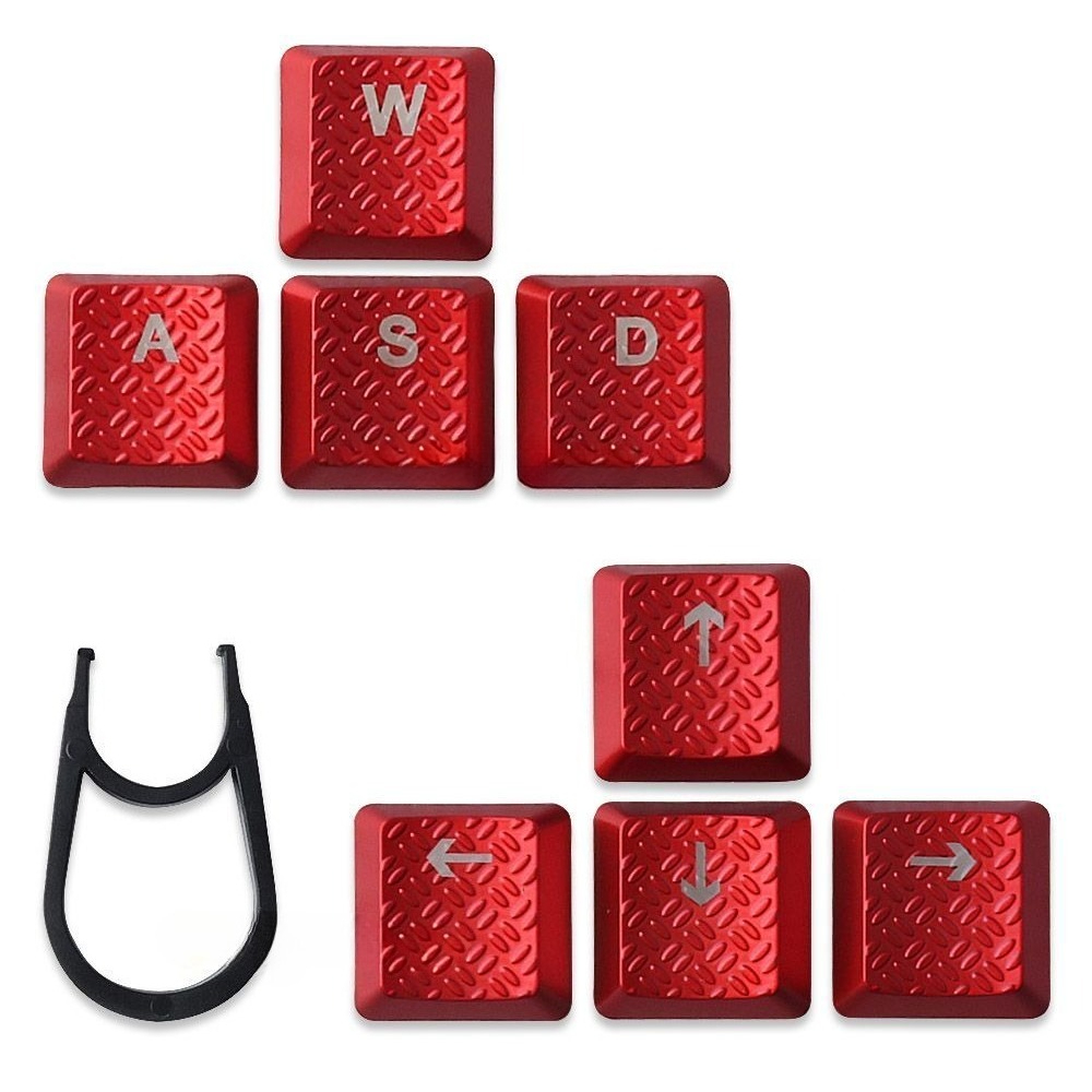 Gaming Keyboard Tkl - DIY Red translucent keycaps compatible with
