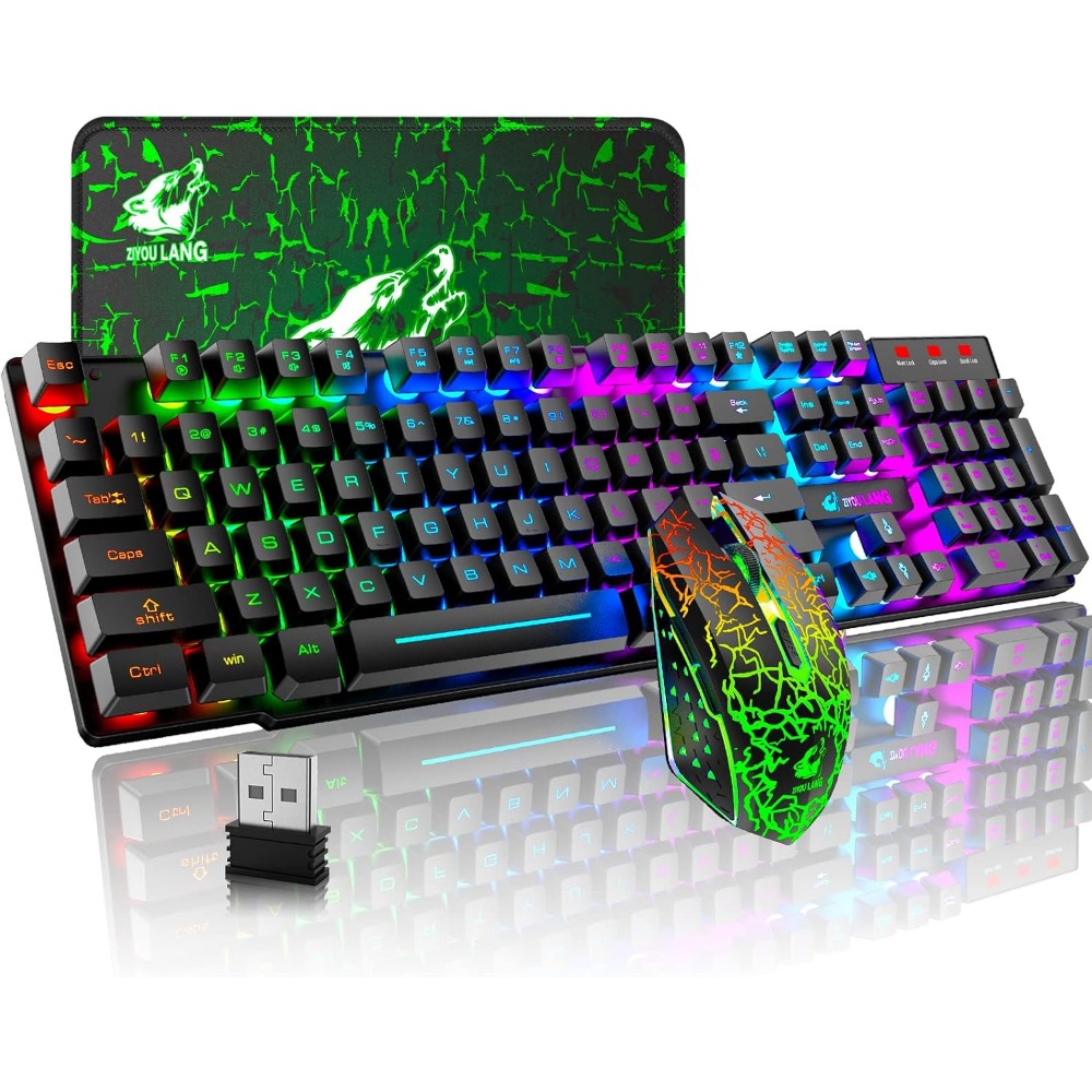Gaming Keyboard And Mouse Combo Wireless - 4000mAh Wireless Gaming Keyboard & Mouse