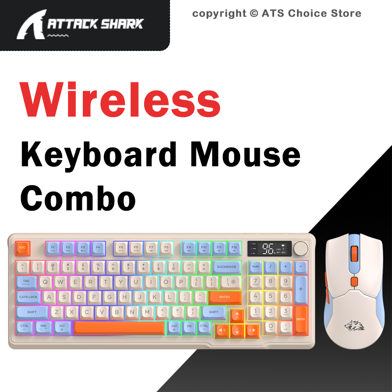 Gaming Keyboard And Mouse Combo Wireless - FREEWOLF T96 Wireless Keyboard Mouse Combo,