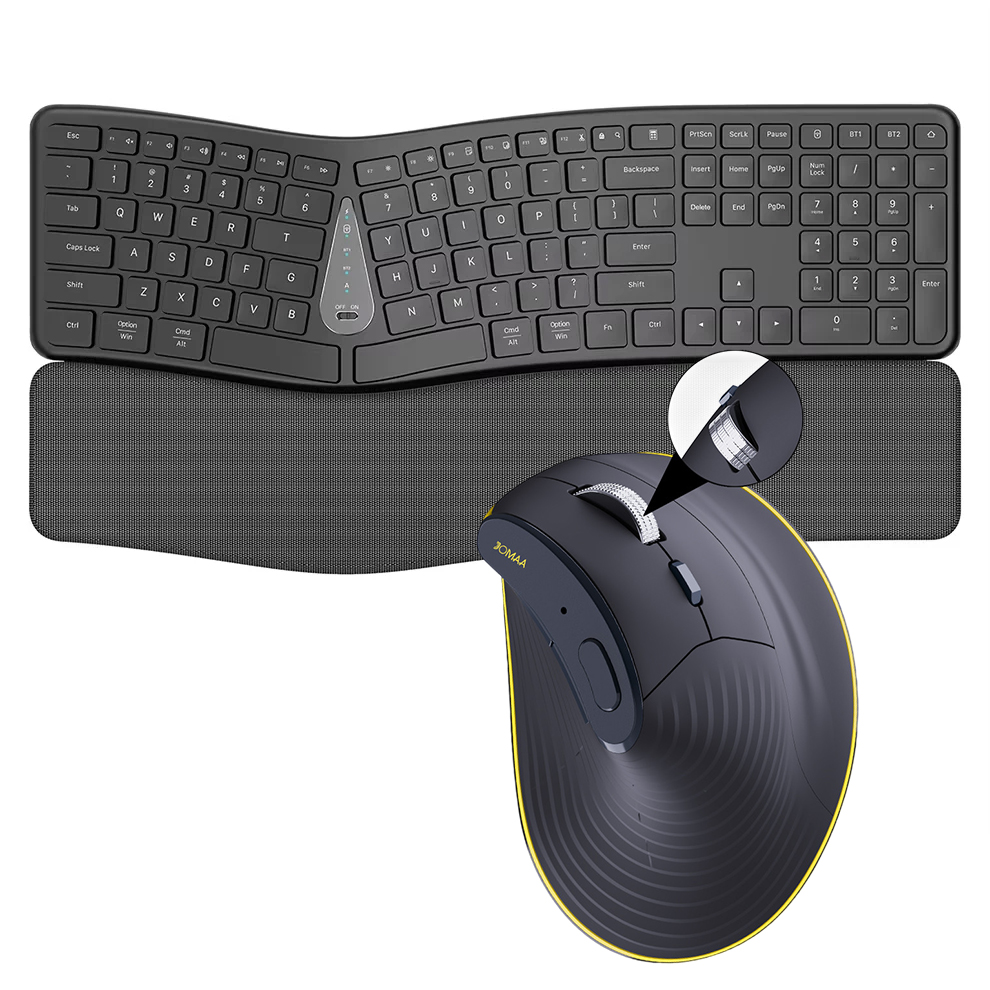 Gaming Keyboard And Mouse Combo Wireless - 2.4G Wireless Keyboard Mouse Combo,Comfortable Natural