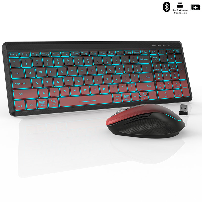 RGB Backlit Silent Wireless Ke - Gaming Keyboard Bundle recension och pris