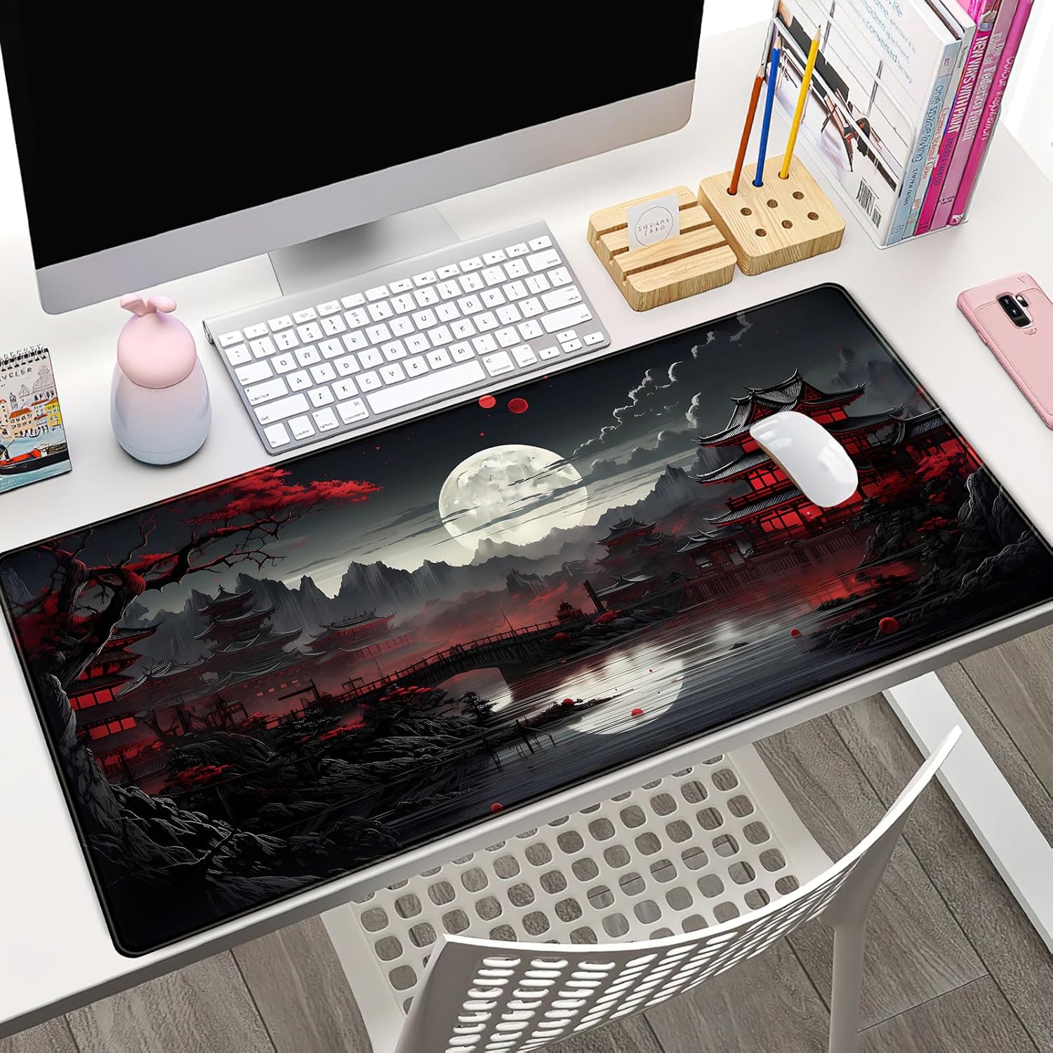 Japanese Desk Mat Riverside Fu - Gaming Keyboard Mouse recension och pris