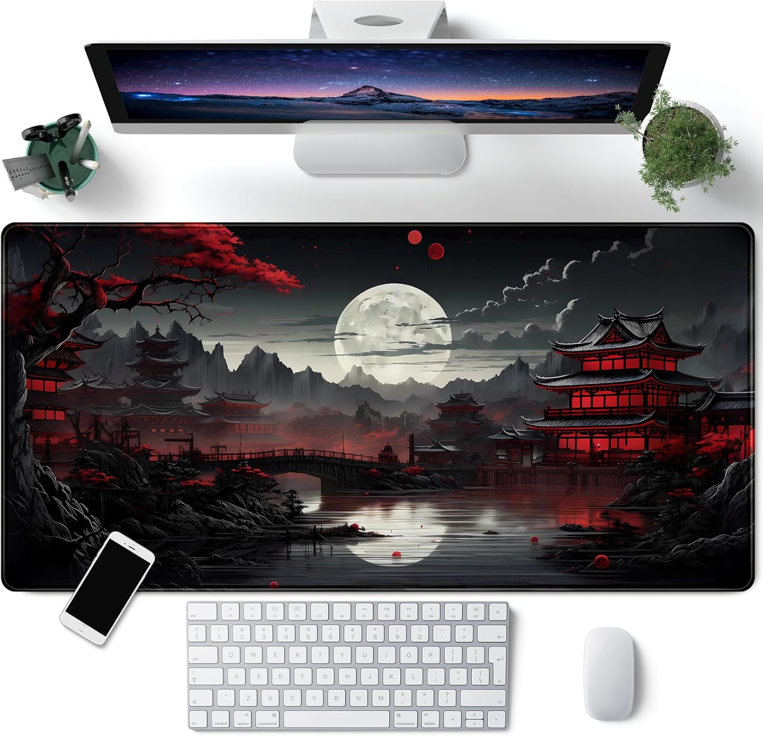 Japanese Desk Mat Riverside Fu - Gaming Keyboard Mouse recension och pris
