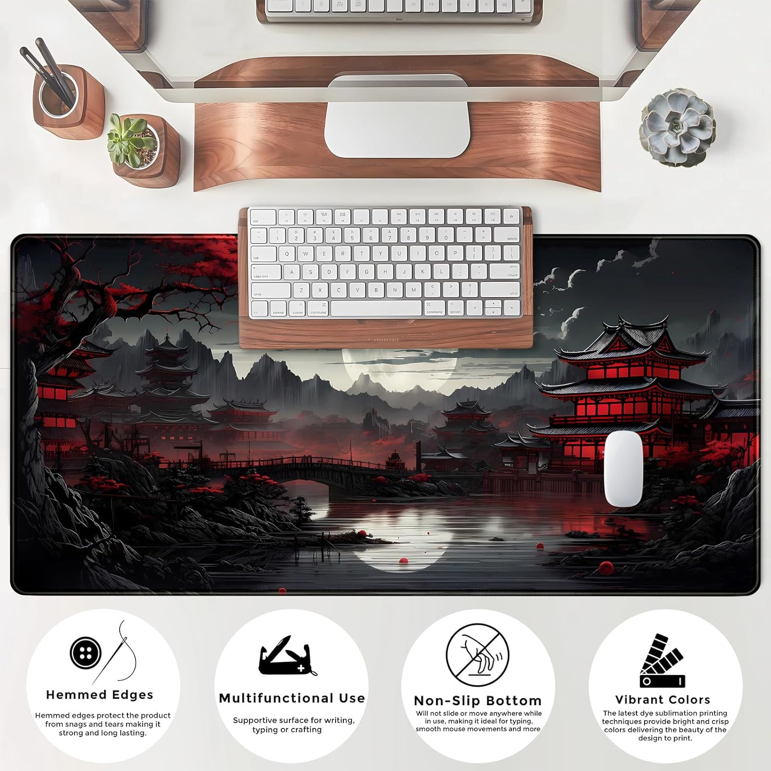 Japanese Desk Mat Riverside Fu - Gaming Keyboard Mouse recension och pris