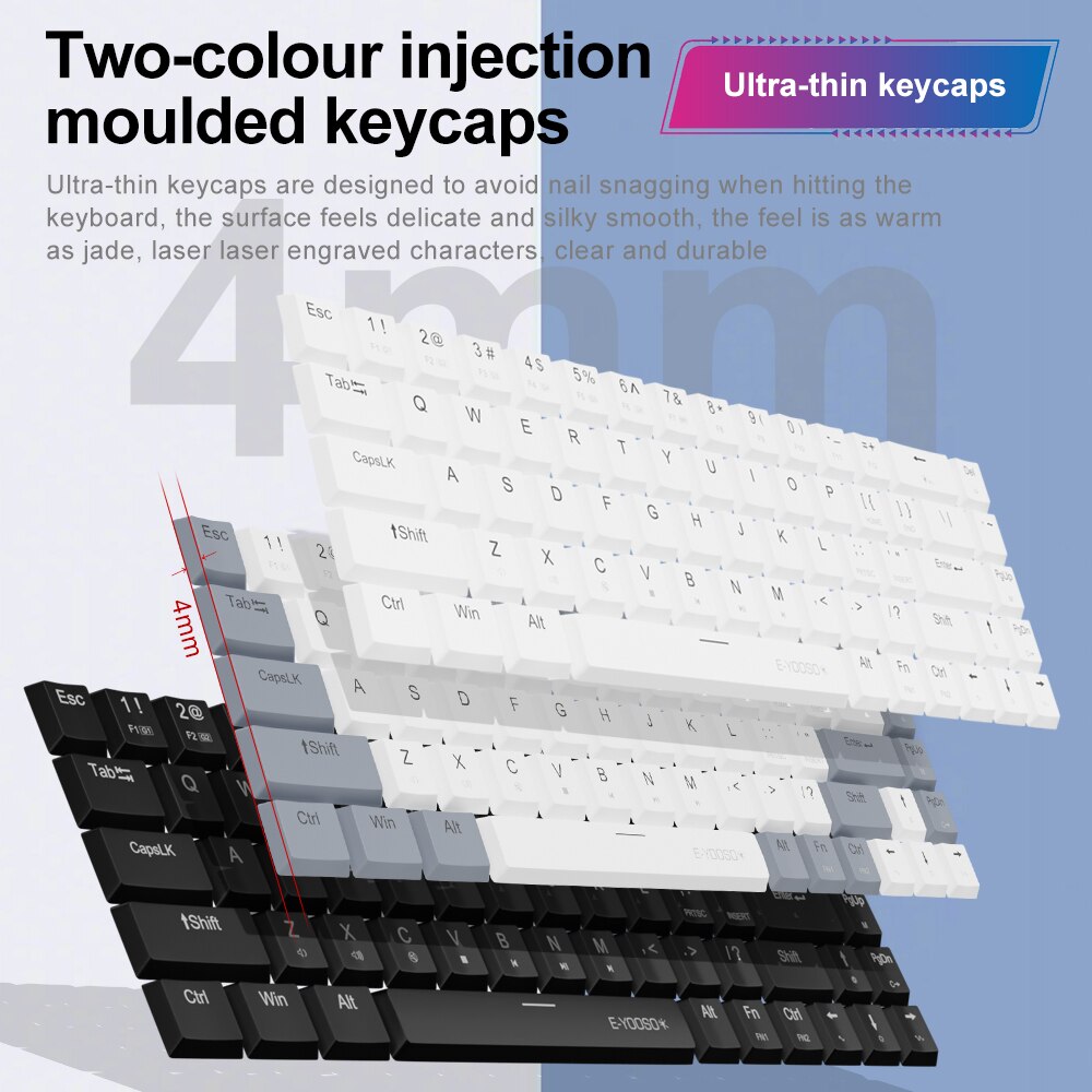 E-YOOSO A68 RGB Mini Slim USB  - Gaming Keyboard Bundle recension och pris