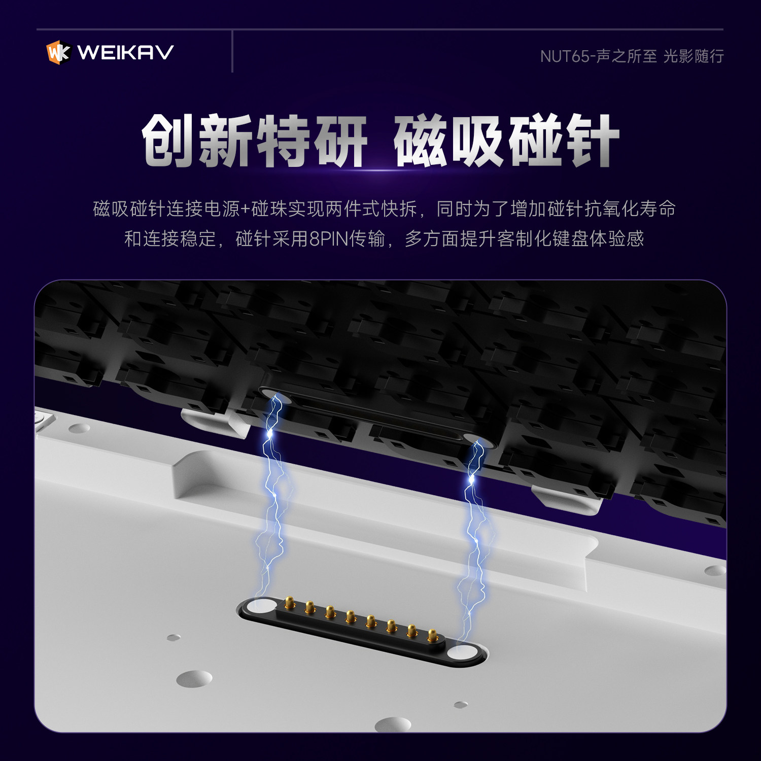 New Weikav Nut65 Aluminum Mech - Gaming Keyboard Wireless recension och pris