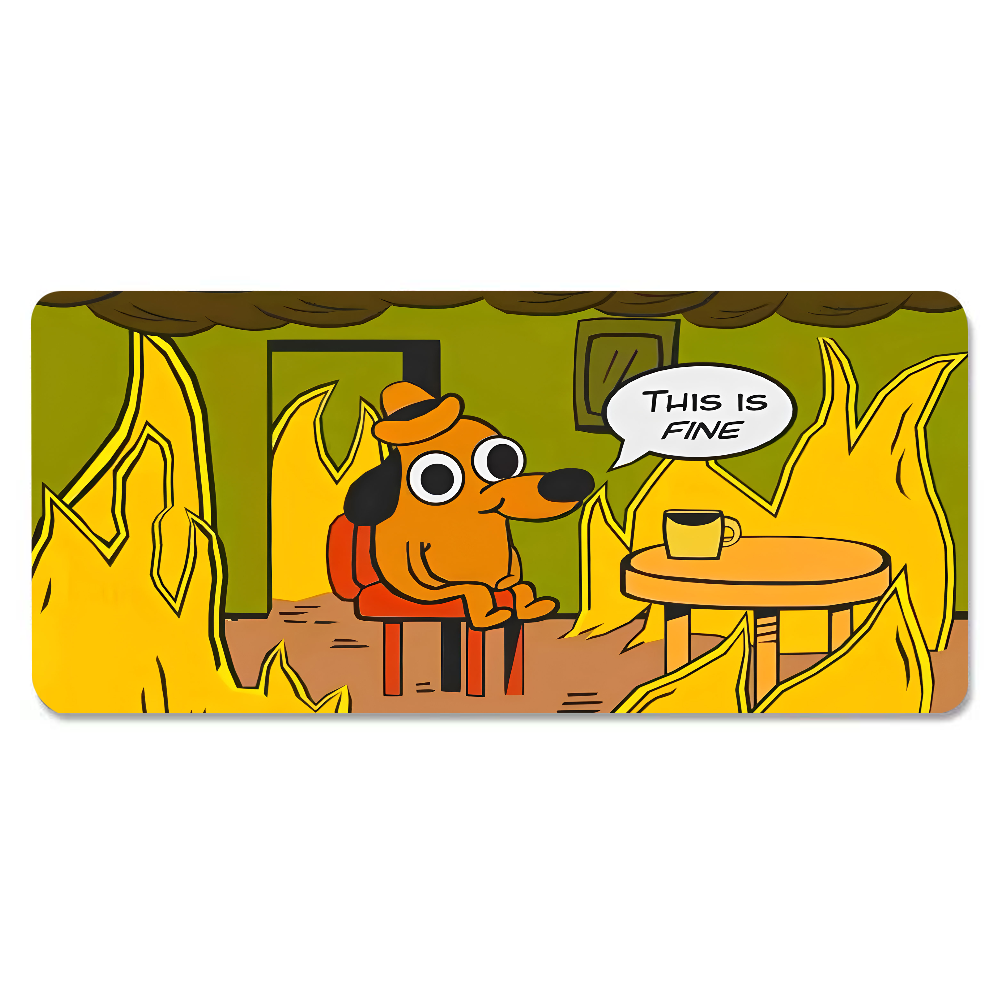 This Is Fine Dog Dachshund Mou - Gaming Keyboard Mouse recension och pris