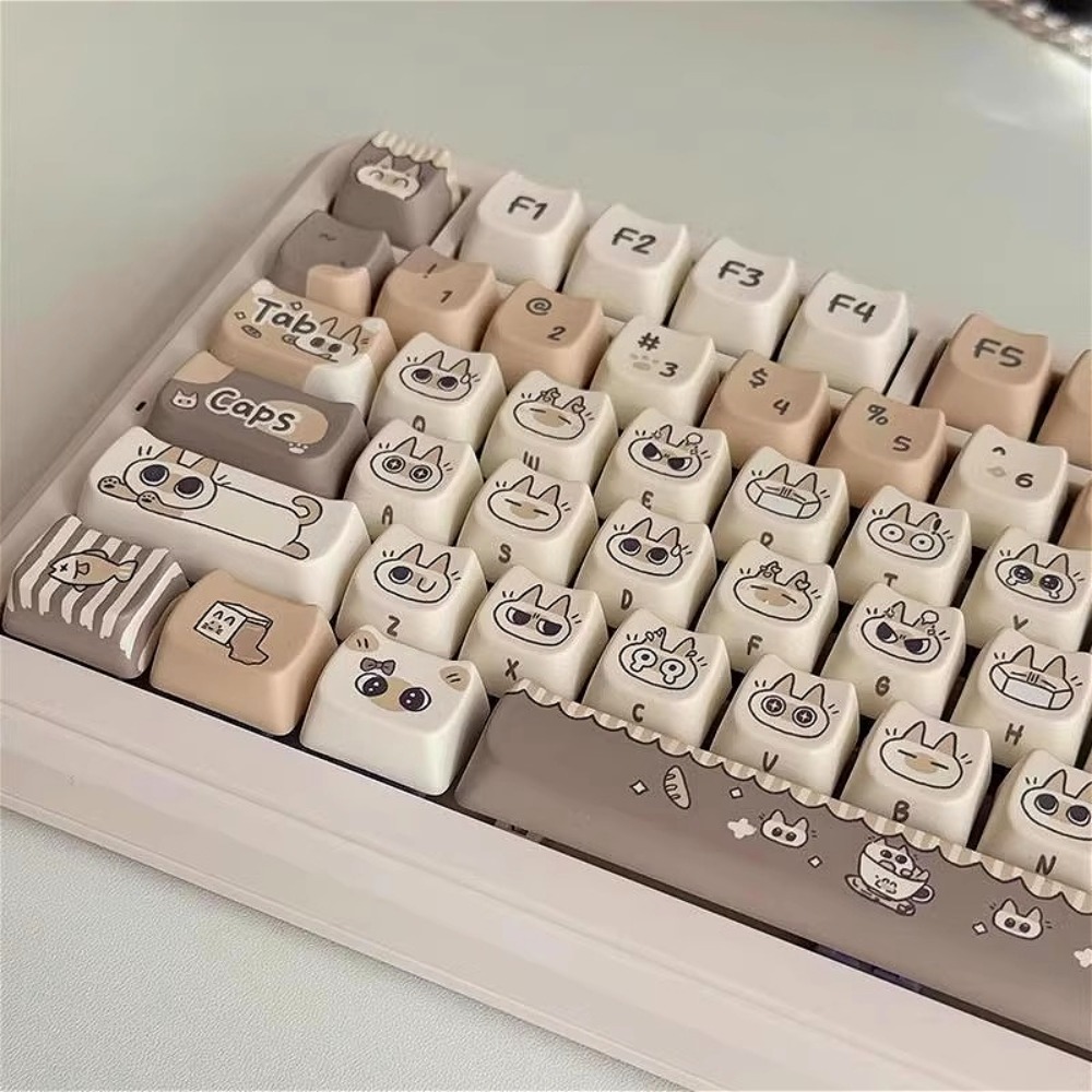 Cute Cat Keycap MAO Profile PB - Gaming Keyboard Tkl recension och pris