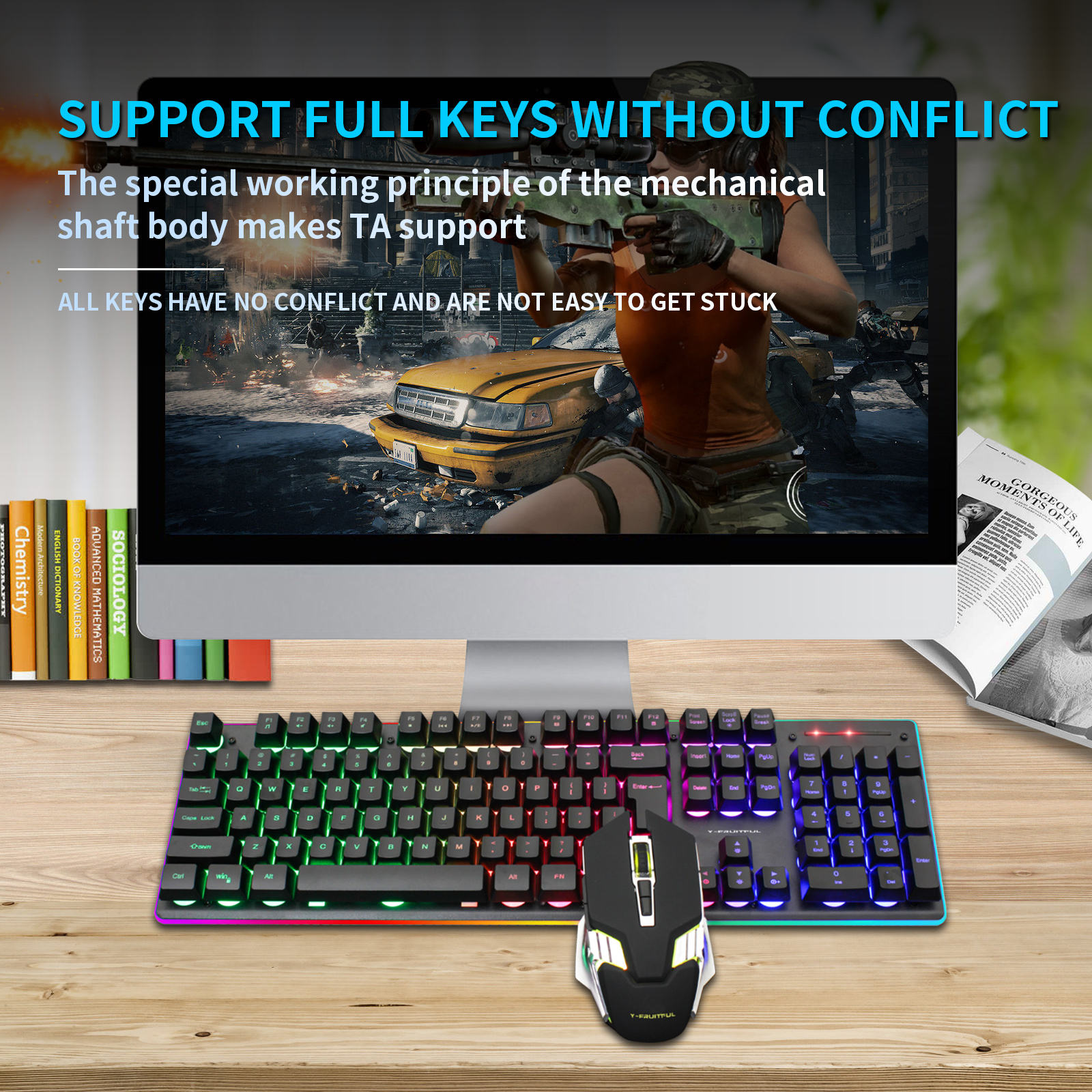104 Keys RGB Computer Wireless - Gaming Keyboard And Mouse Combo Wireless recension och pris