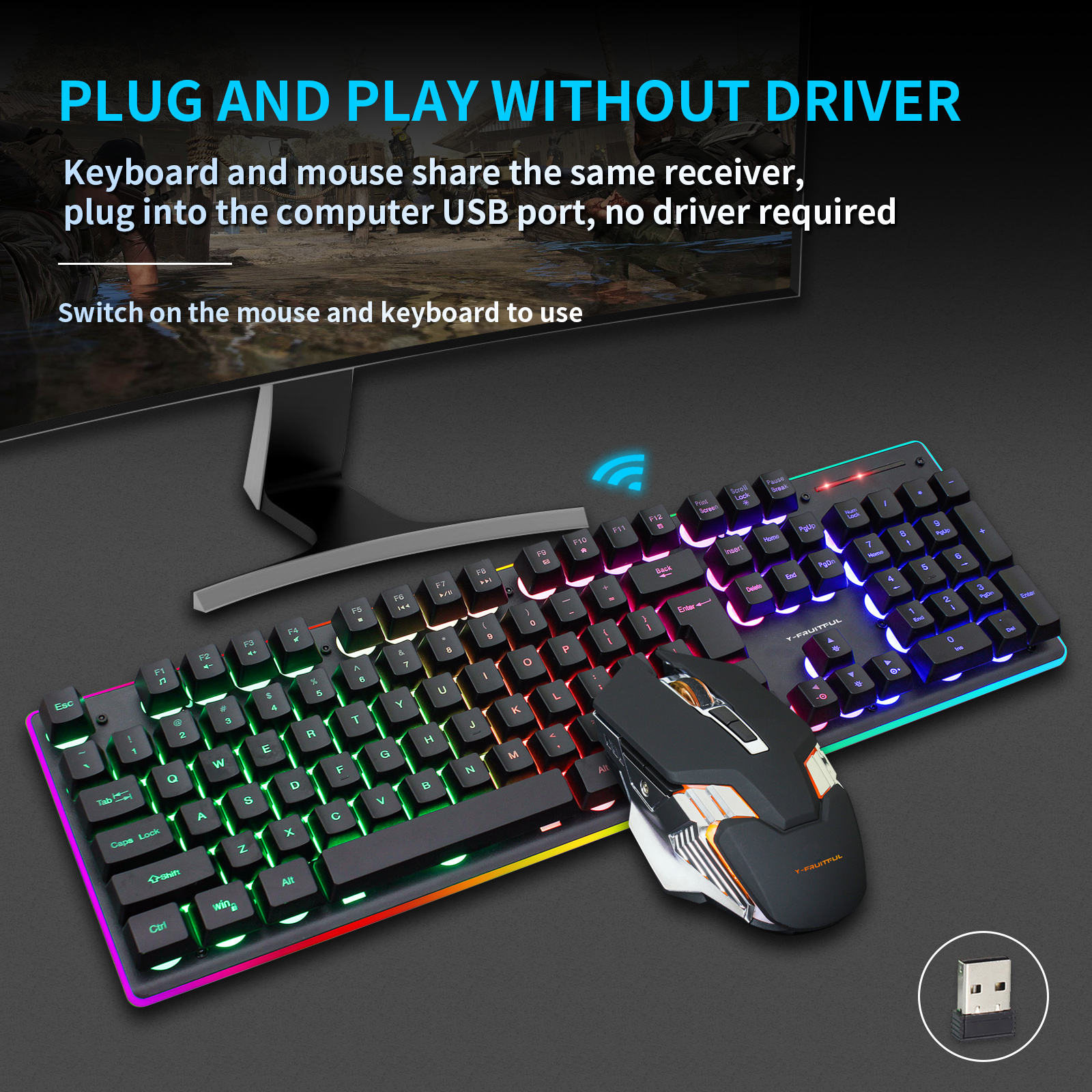104 Keys RGB Computer Wireless - Gaming Keyboard And Mouse Combo Wireless recension och pris