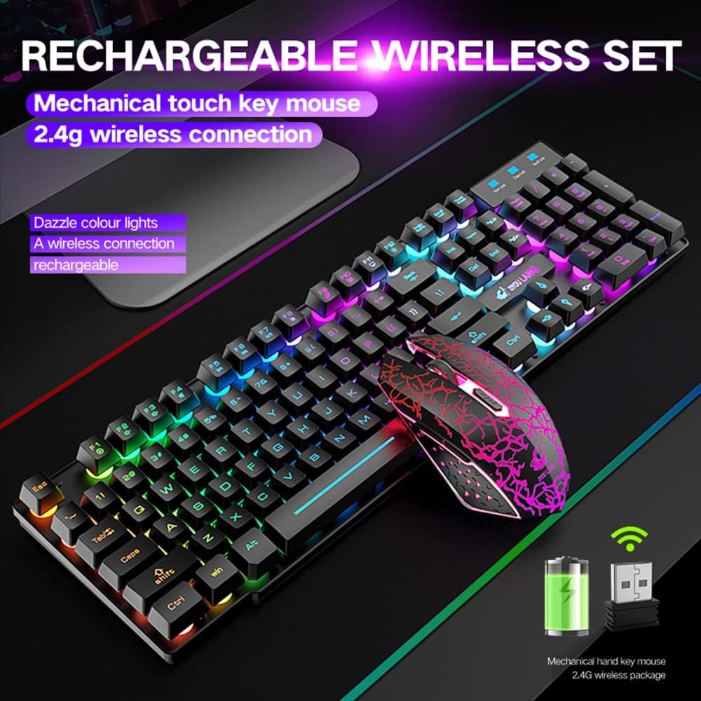 4000mAh Wireless Gaming Keyboa - Gaming Keyboard And Mouse Combo Wireless recension och pris