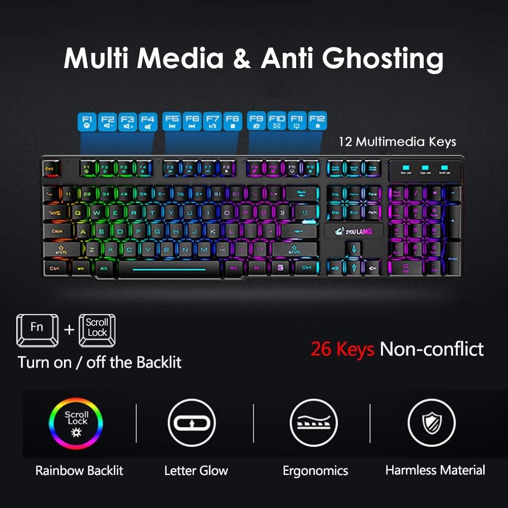 4000mAh Wireless Gaming Keyboa - Gaming Keyboard And Mouse Combo Wireless recension och pris