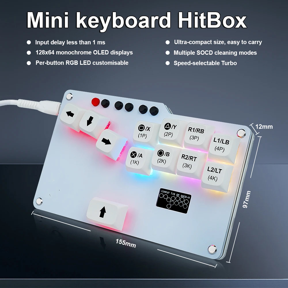 Hitbox Mini GP2040 CE Fightsti - Gaming Keyboard Mini recension och pris