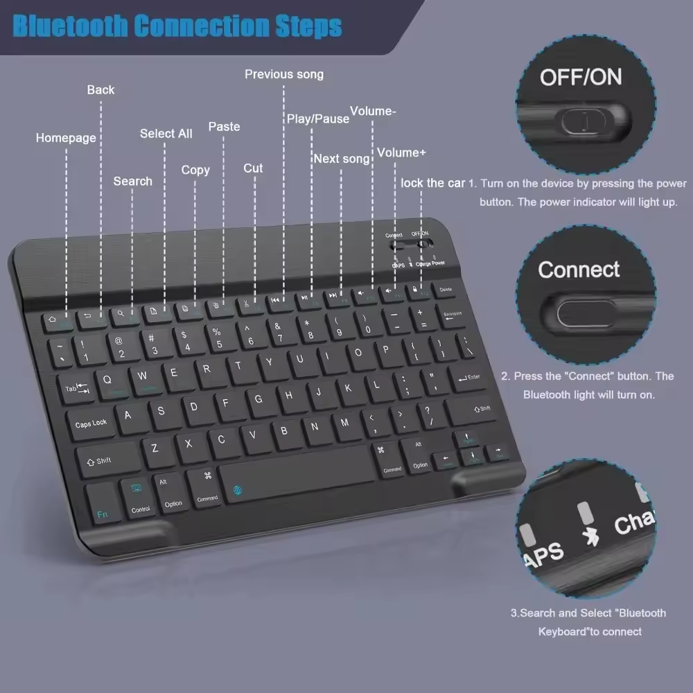 Bluetooth Wireless Keyboard Mo - Gaming Keyboard Wireless recension och pris
