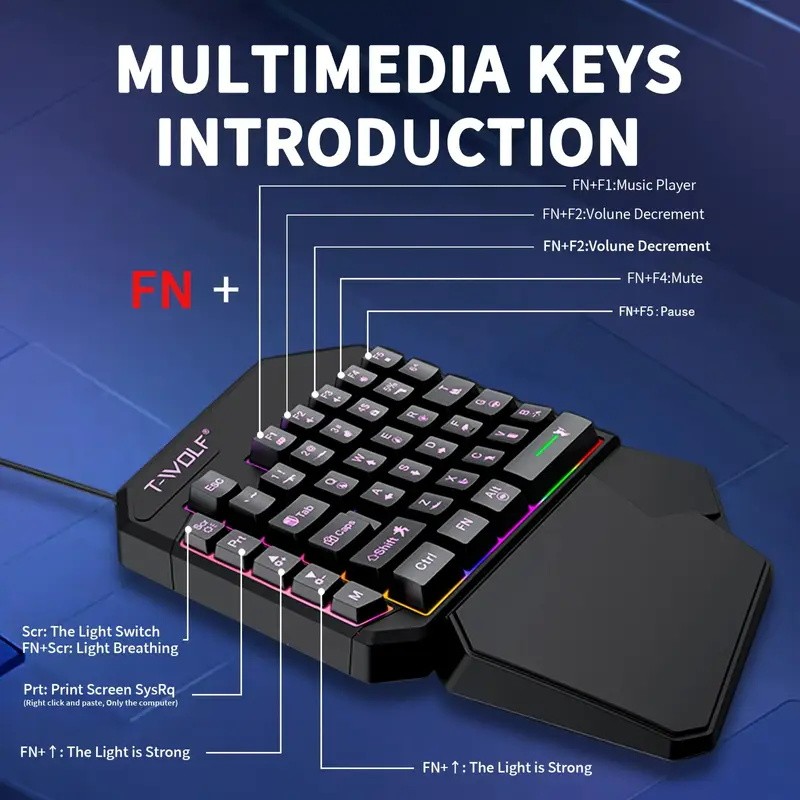 FocusOnPC TF900 2-in-1 Mobile  - Gaming Keyboard And Mouse Mobile recension och pris