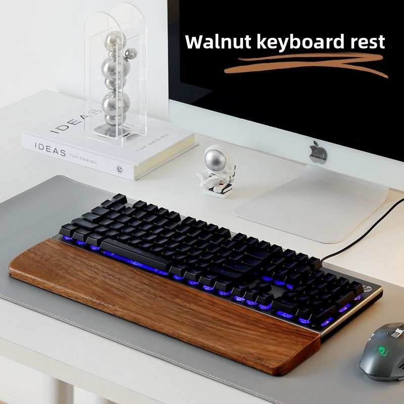 Solid Wood Keyboard Palm Rest  - Gaming Keyboard And Mouse Combo recension och pris