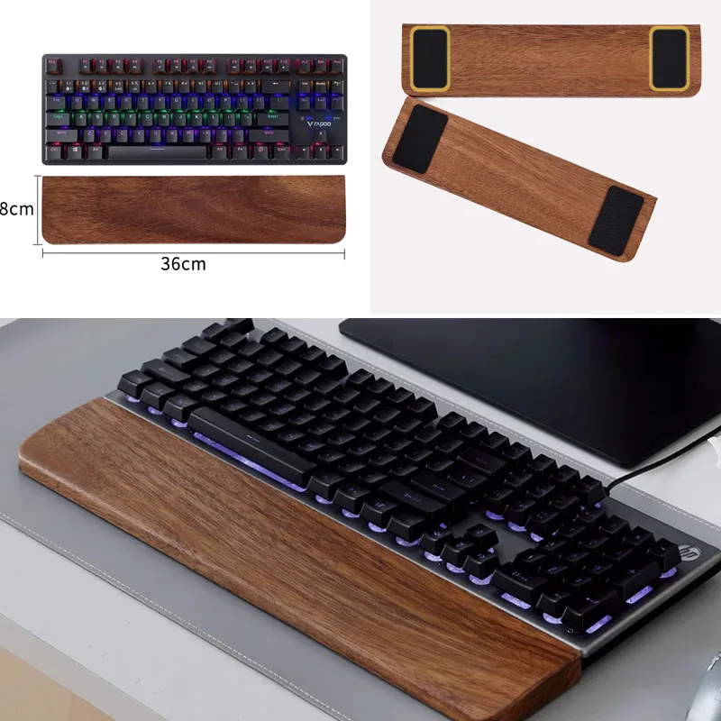 Solid Wood Keyboard Palm Rest  - Gaming Keyboard And Mouse Combo recension och pris