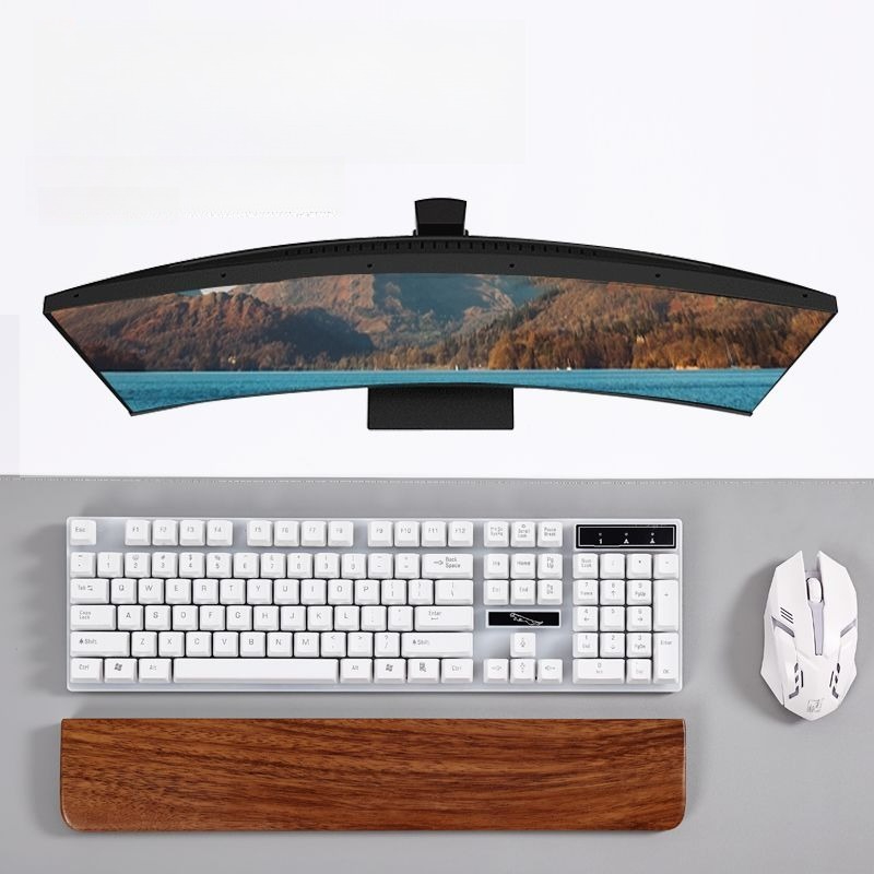 Solid Wood Keyboard Palm Rest  - Gaming Keyboard And Mouse Combo recension och pris