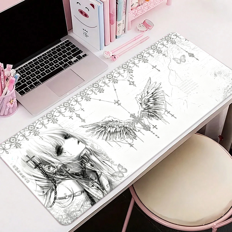 Leather Mousepad Black White A - Gaming Keyboard Mouse recension och pris