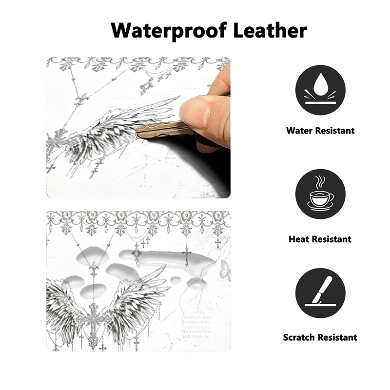 Leather Mousepad Black White A - Gaming Keyboard Mouse recension och pris