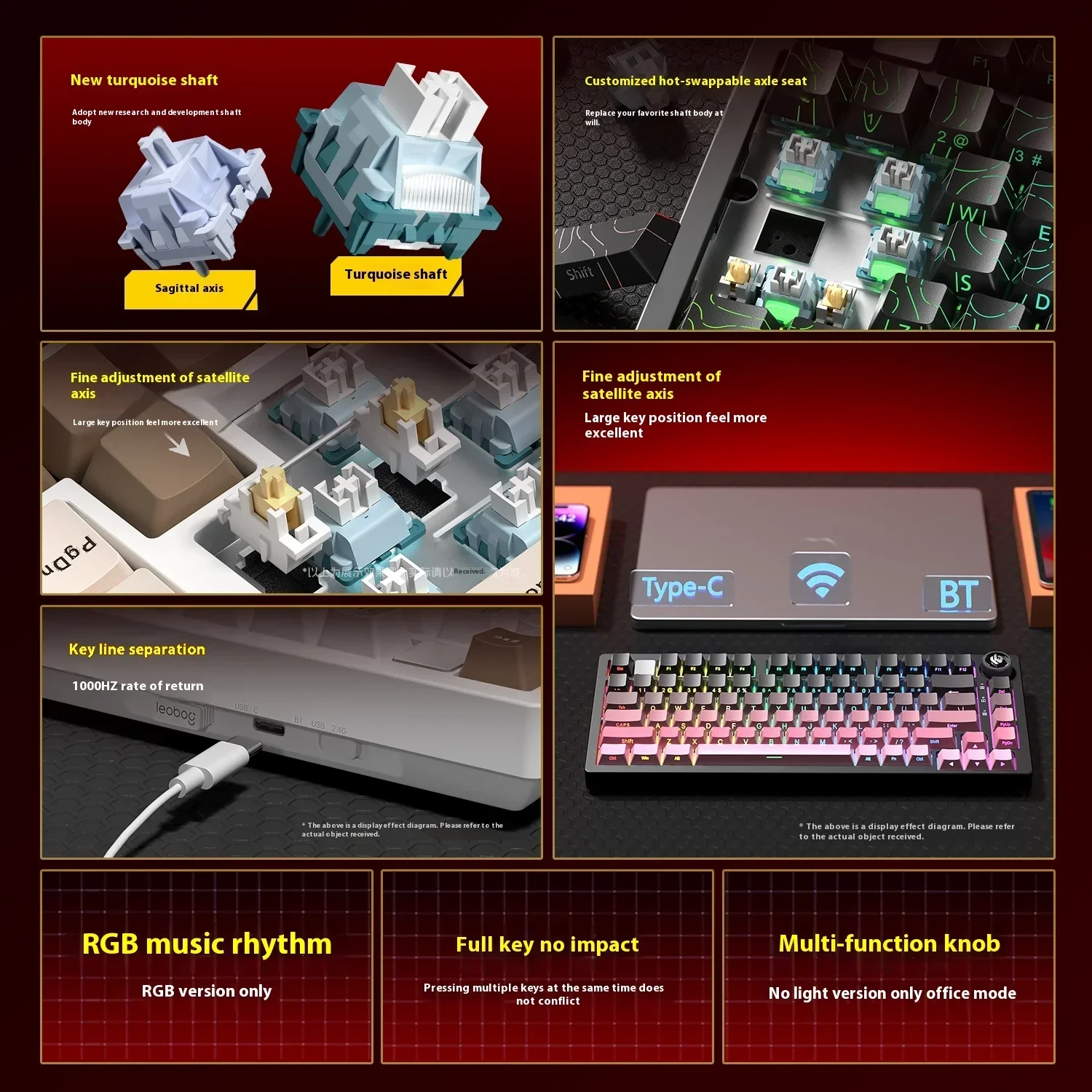 Leobog Hi75C Hi75 Hi75C Pro Al - Gaming Keyboard Bundle recension och pris